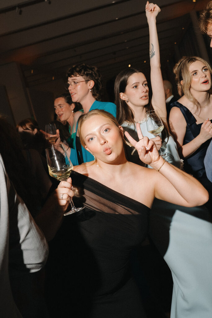 wedding dance floor photos at the ncma in raleigh