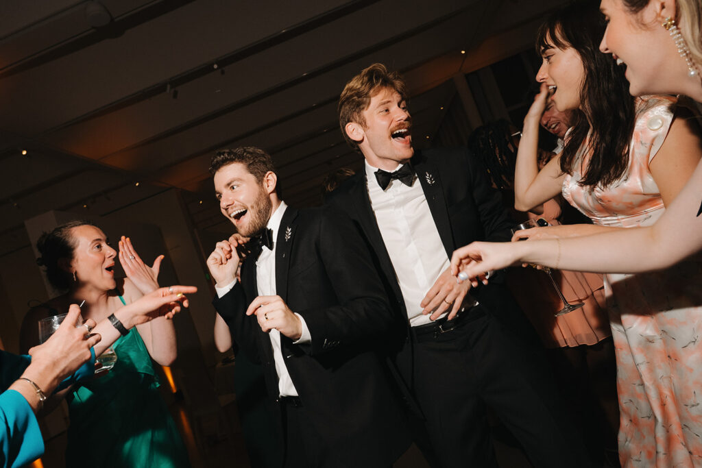 wedding dance floor photos at the ncma in raleigh