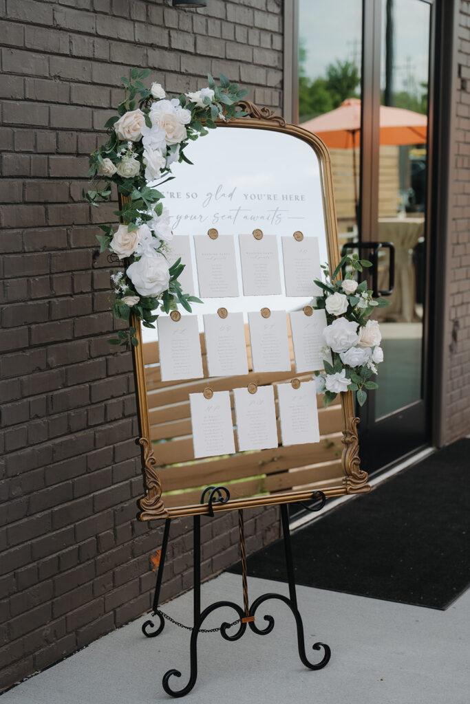 wedding reception seating chart