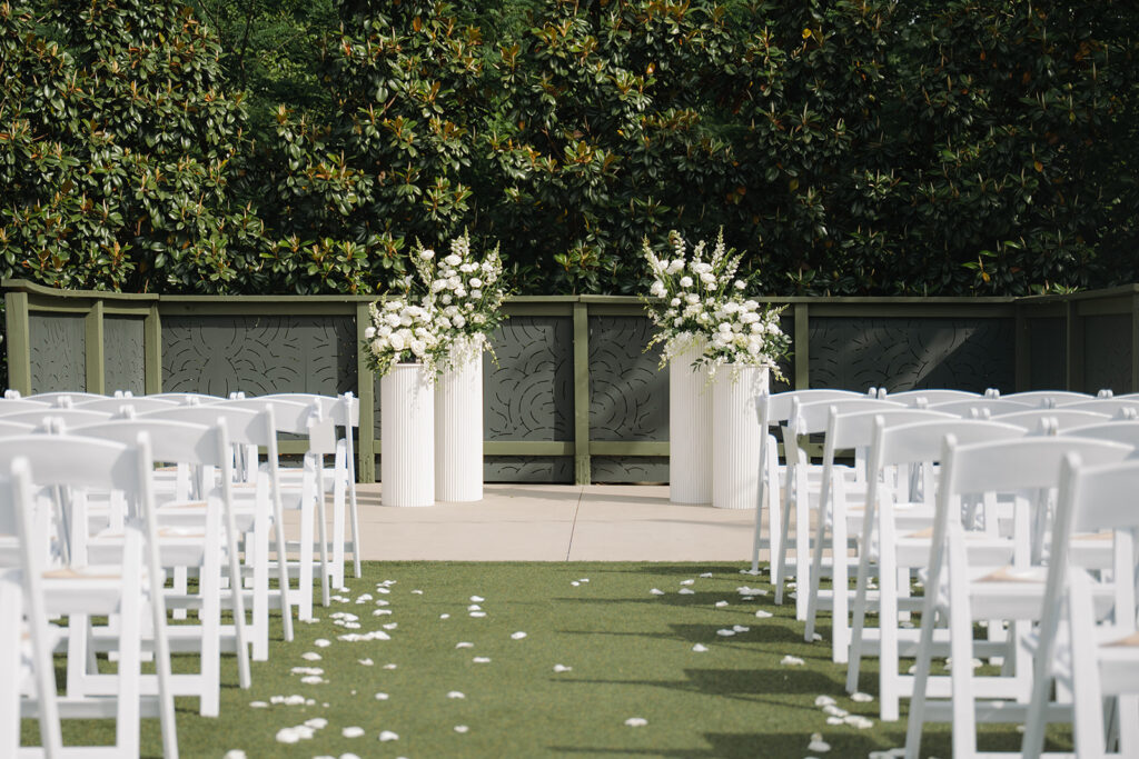 wedding ceremony set up decor and details